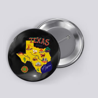 Texas Cartoon Map Button