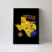 Texas Cartoon Map Canvas