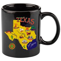 Texas Cartoon Map 11oz C Handle Ceramic Mug