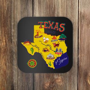 Texas Cartoon Map Coaster