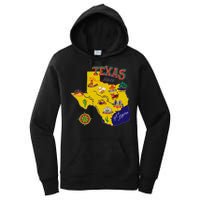 Texas Cartoon Map Women's Pullover Hoodie