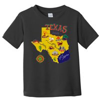 Texas Cartoon Map Toddler T-Shirt