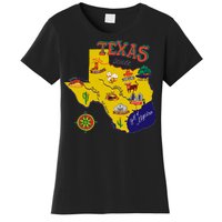 Texas Cartoon Map Women's T-Shirt