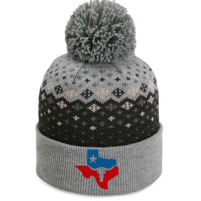 Texas Flag Longhorn Logo The Baniff Cuffed Pom Beanie