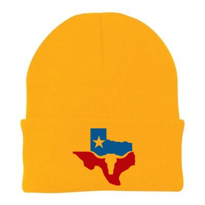 Texas Flag Longhorn Logo Knit Cap Winter Beanie