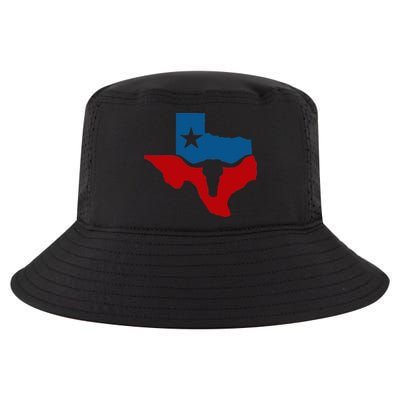 Texas Flag Longhorn Logo Cool Comfort Performance Bucket Hat