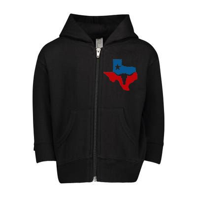 Texas Flag Longhorn Logo Toddler Zip Fleece Hoodie