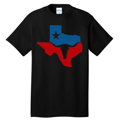 Texas Flag Longhorn Logo Tall T-Shirt