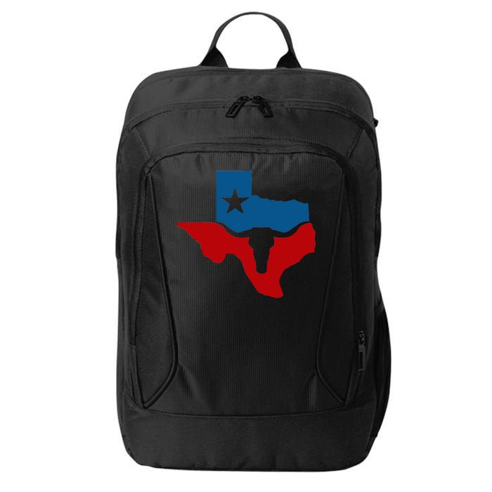 Texas Flag Longhorn Logo City Backpack