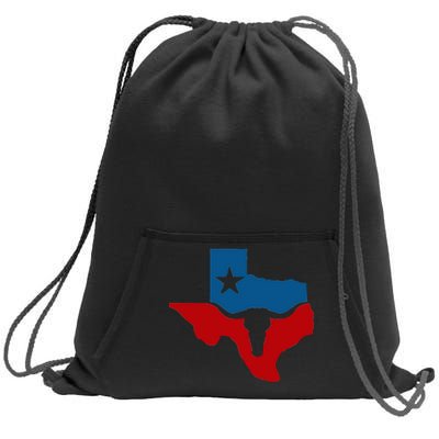 Texas Flag Longhorn Logo Sweatshirt Cinch Pack Bag