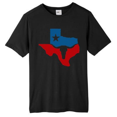 Texas Flag Longhorn Logo Tall Fusion ChromaSoft Performance T-Shirt