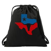 Texas Flag Longhorn Logo Drawstring Bag