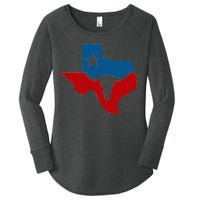 Texas Flag Longhorn Logo Women's Perfect Tri Tunic Long Sleeve Shirt