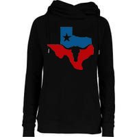 Texas Flag Longhorn Logo Womens Funnel Neck Pullover Hood