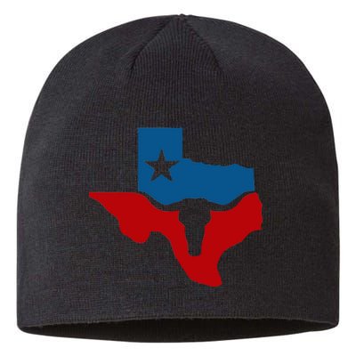 Texas Flag Longhorn Logo Sustainable Beanie