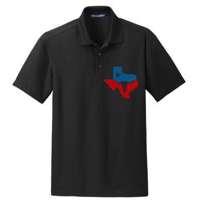 Texas Flag Longhorn Logo Dry Zone Grid Polo