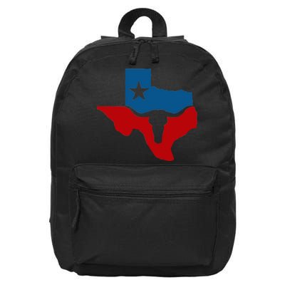 Texas Flag Longhorn Logo 16 in Basic Backpack