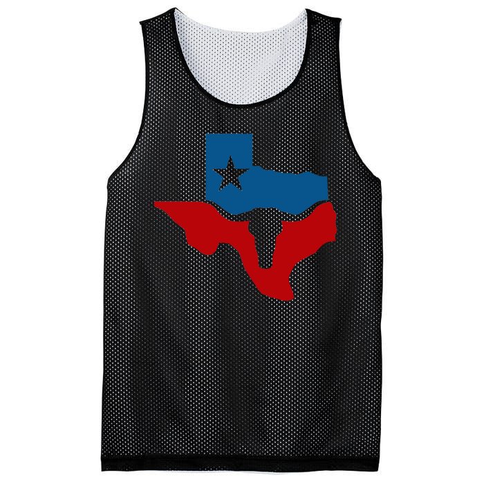 Texas Flag Longhorn Logo Mesh Reversible Basketball Jersey Tank