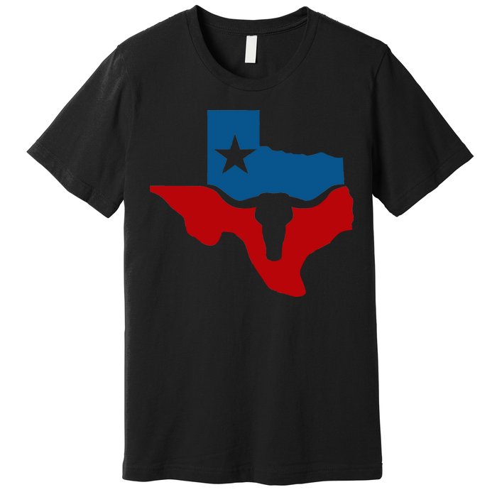 Texas Flag Longhorn Logo Premium T-Shirt