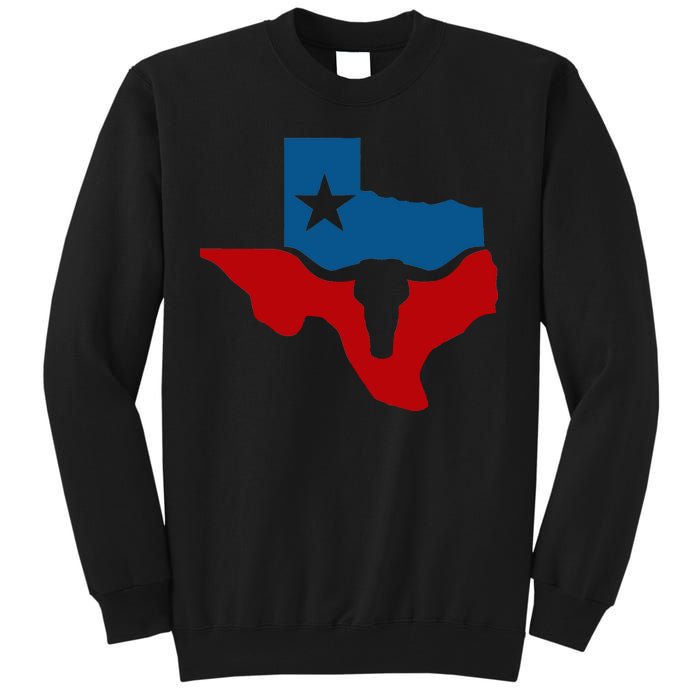 Texas Flag Longhorn Logo Tall Sweatshirt