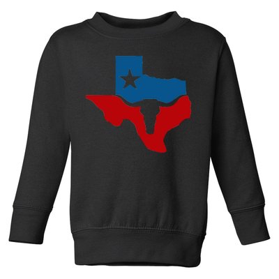 Texas Flag Longhorn Logo Toddler Sweatshirt