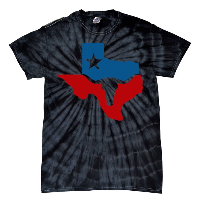 Texas Flag Longhorn Logo Tie-Dye T-Shirt