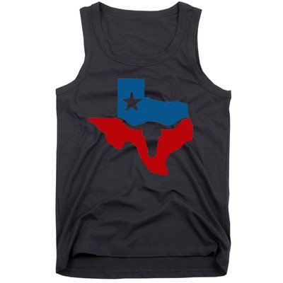 Texas Flag Longhorn Logo Tank Top