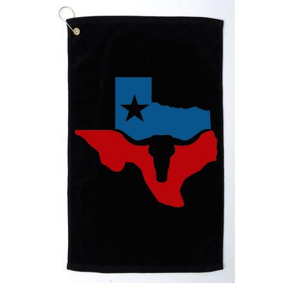 Texas Flag Longhorn Logo Platinum Collection Golf Towel