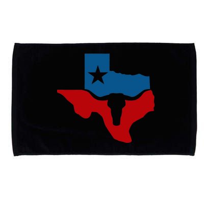 Texas Flag Longhorn Logo Microfiber Hand Towel