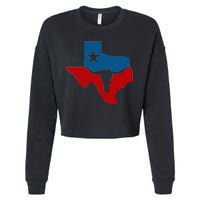 Texas Flag Longhorn Logo Cropped Pullover Crew