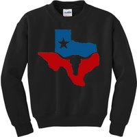 Texas Flag Longhorn Logo Kids Sweatshirt