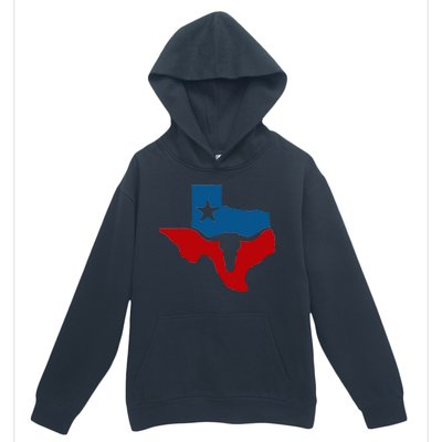 Texas Flag Longhorn Logo Urban Pullover Hoodie