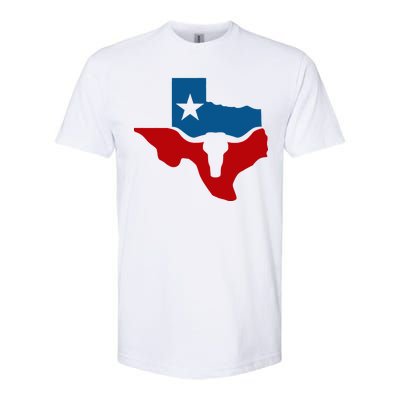 Texas Flag Longhorn Logo Softstyle CVC T-Shirt