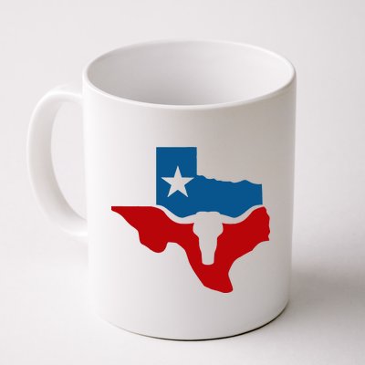 Texas Flag Longhorn Logo Coffee Mug