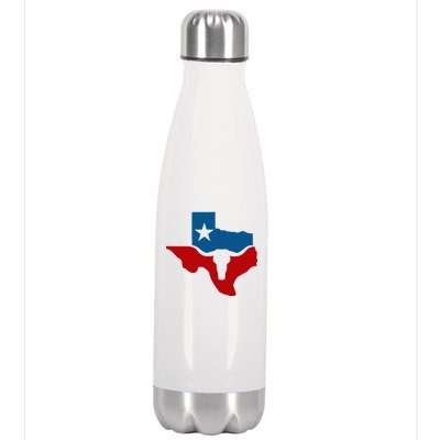 Texas Flag Longhorn Logo Stainless Steel Insulated Water Bottle