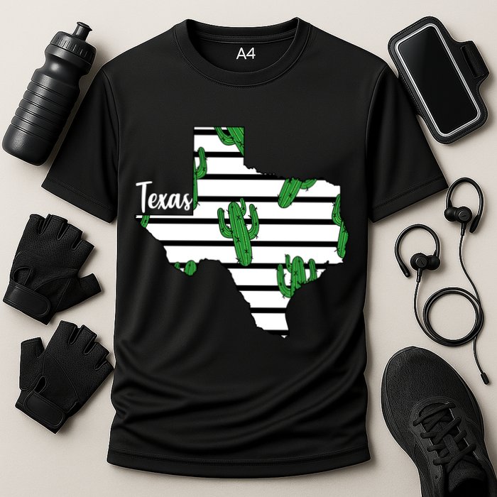 Texas Floral Cactus Cooling Performance Crew T-Shirt