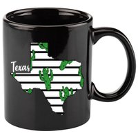 Texas Floral Cactus 11oz C Handle Ceramic Mug
