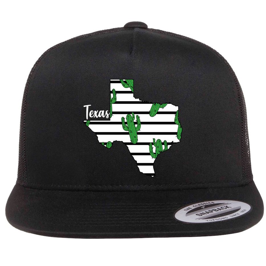 Texas Floral Cactus Flat Bill Trucker Hat