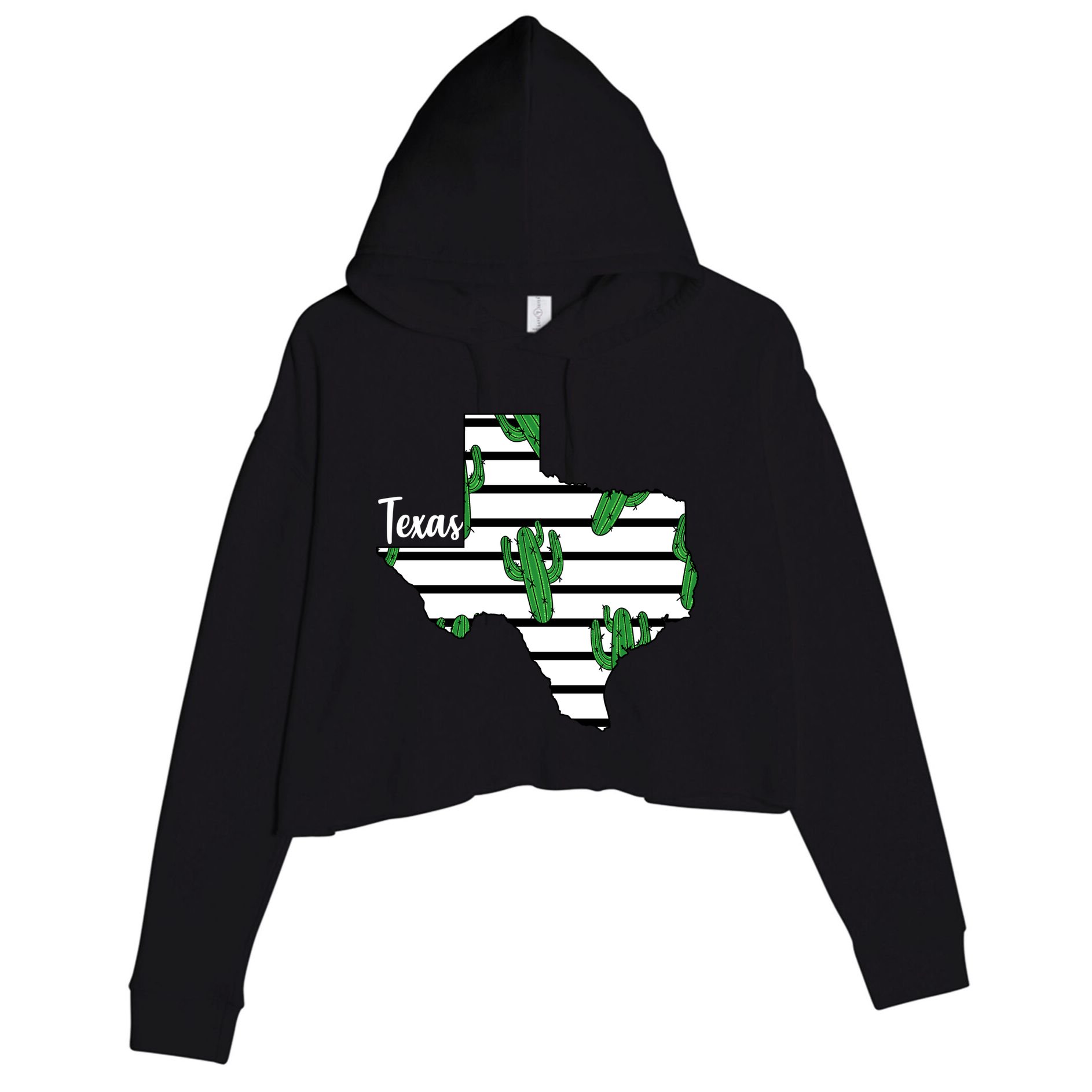 Texas Floral Cactus Crop Fleece Hoodie