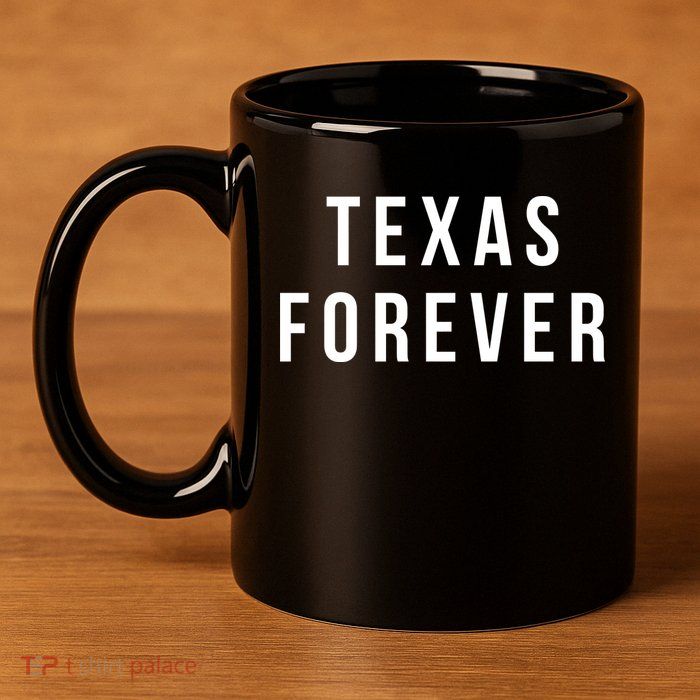 Texas Forever 11oz C Handle Ceramic Mug