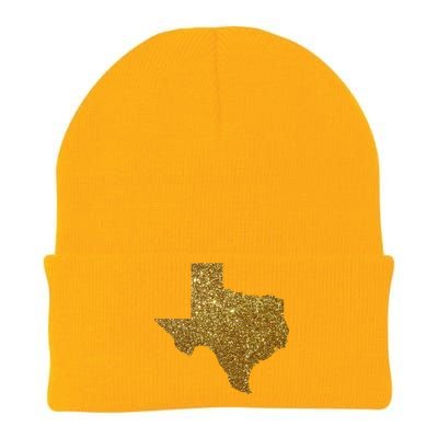 Texas Limited Edition Gold Glitz Knit Cap Winter Beanie