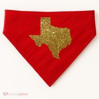 Texas Limited Edition Gold Glitz USA-Made Doggie Bandana