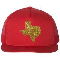 Texas Limited Edition Gold Glitz Flat Bill Trucker Hat