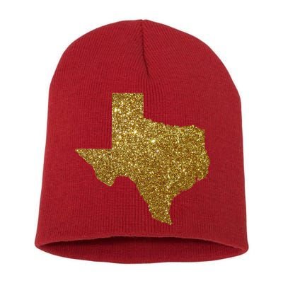 Texas Limited Edition Gold Glitz Short Acrylic Beanie