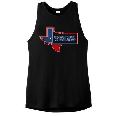 Texas Logo Ladies PosiCharge Tri-Blend Wicking Tank