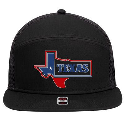 Texas Logo 7 Panel Mesh Trucker Snapback Hat