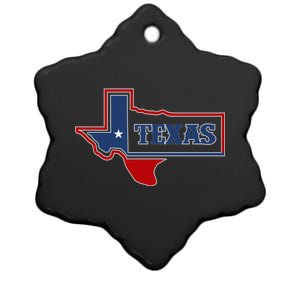 Texas Logo Ceramic Star Ornament