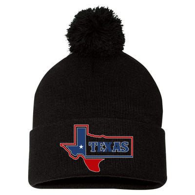 Texas Logo Pom Pom 12in Knit Beanie