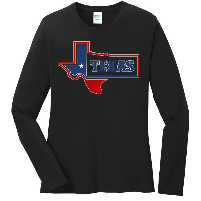 Texas Logo Ladies Long Sleeve Shirt