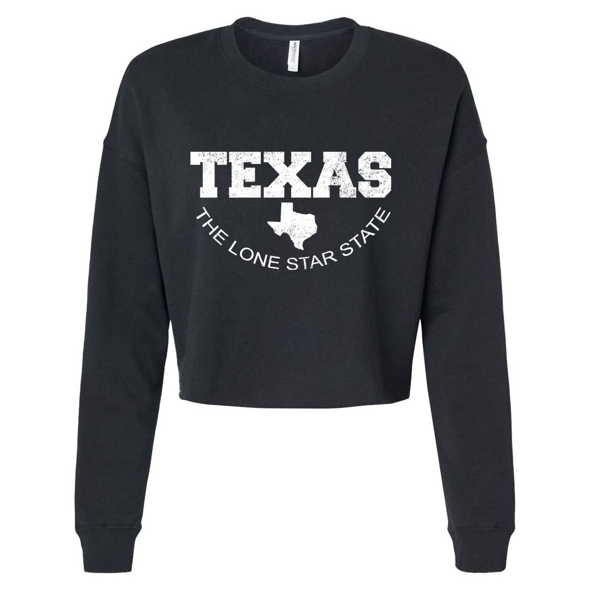 Texas Lone Star State Cropped Pullover Crew